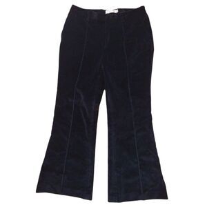 Suistudio Pants‎ Women Size 4-6 Black Velvet Wide Leg Belt Hoops Party Casual